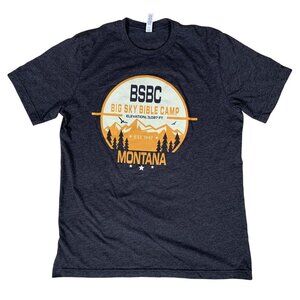 Big Sky Bible Camp Montana Soft Gray T-Shirt Size Large